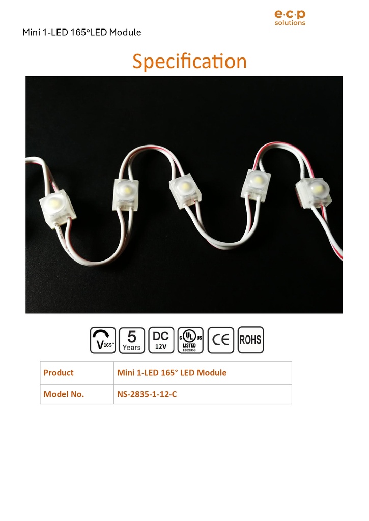 Mini 1-LED Module, DC 12V 0.35W Waterproof, 3000K Yellow or 6500K White Color, Decorative Light for Letter Advertising Signs with Tape Adhesive Backside (50 pcs / 1 String).