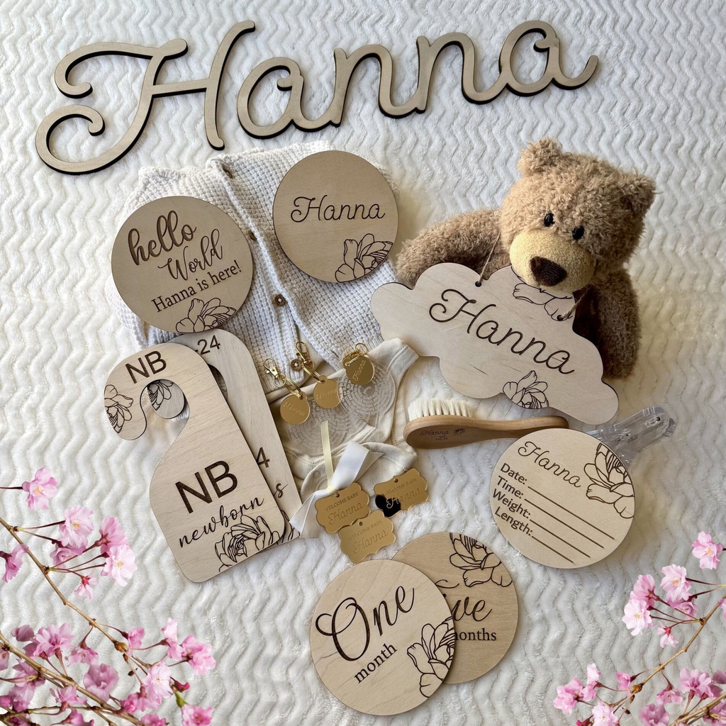 Wooden-Engraved Baby Kit
