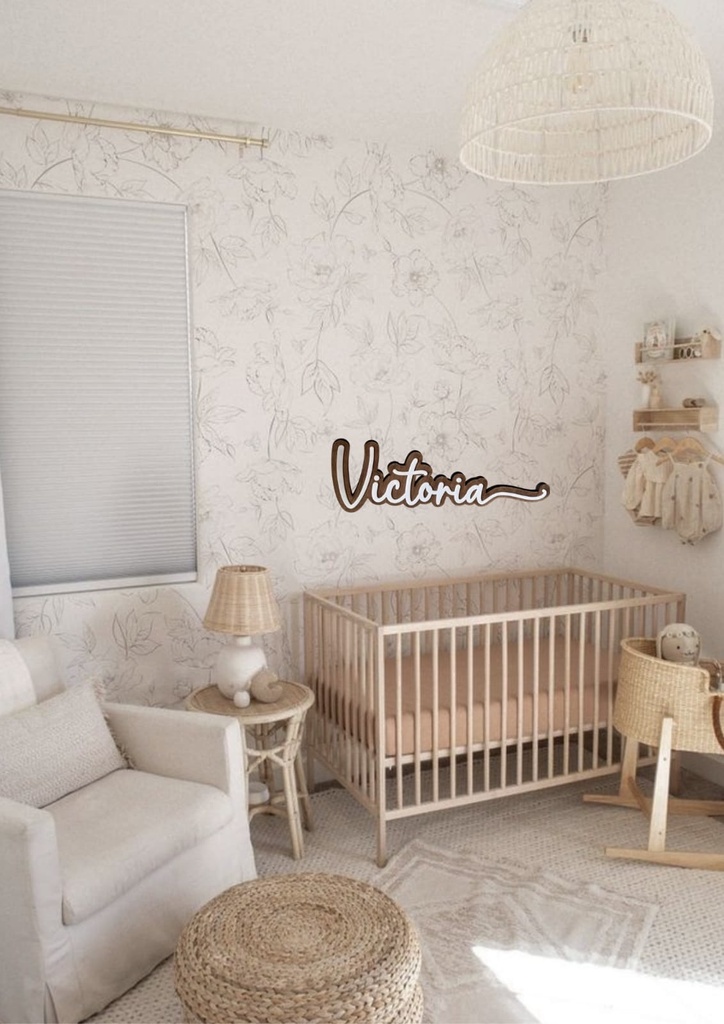 Customized Wood and Acrylic Nursery Name