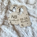 Personalized, Wooden and engraved Closet Dividers Set of 7