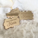 Mirror Acrylic Welcome Baby Tags - 10 Pieces