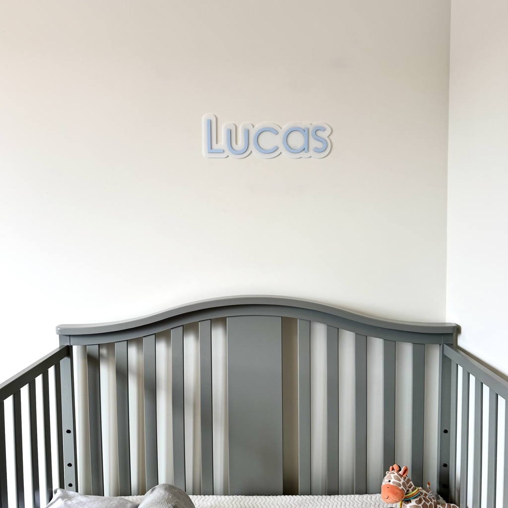 Personalized doble layer Acrylic Wall Name
