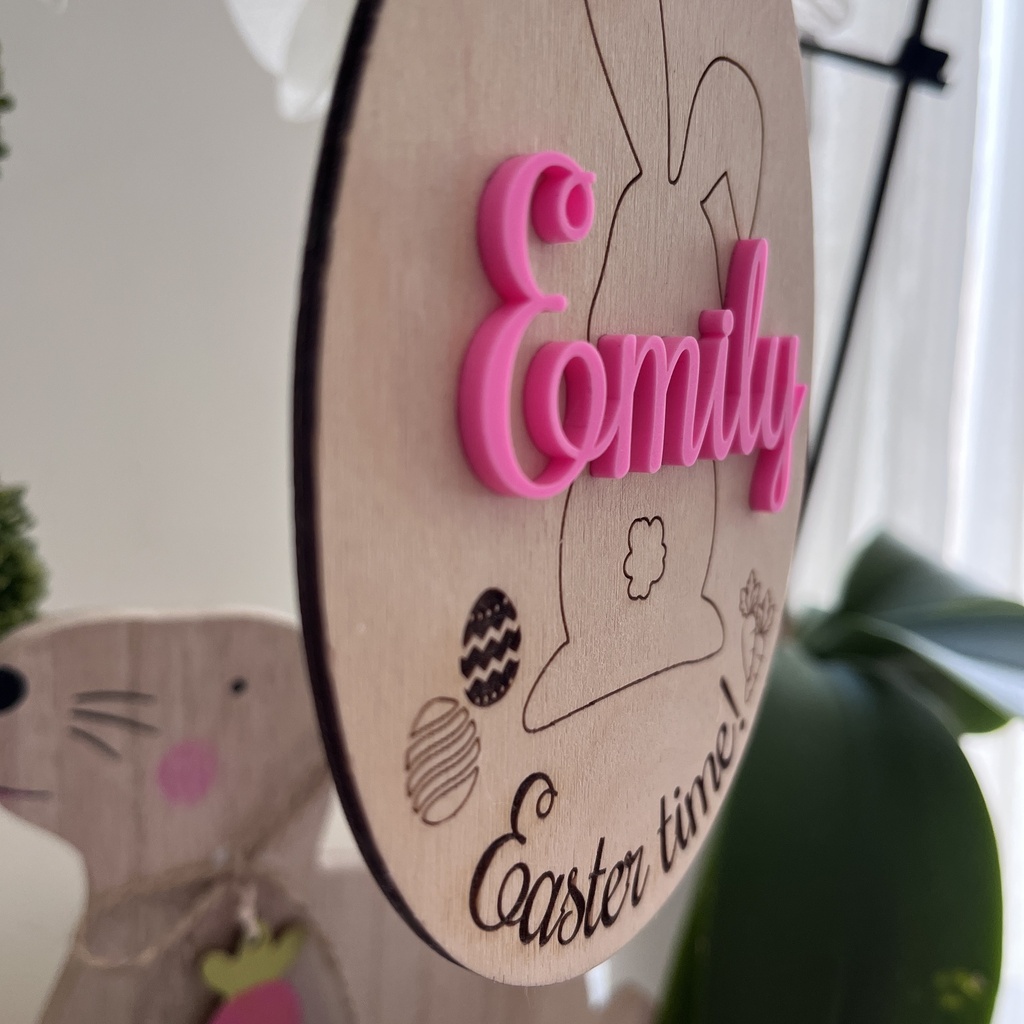 Easter Basket Tag | Bunny custom tag | Easter gift | Personalized Easter Tag | Easter Decor | Easter gift for kids | Custom Easter Name Tag