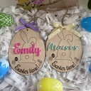 Easter Basket Tag | Bunny custom tag | Easter gift | Personalized Easter Tag | Easter Decor | Easter gift for kids | Custom Easter Name Tag