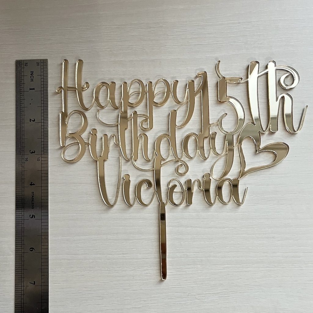 Personalized Acrylic Cake topper to enhance your decoration