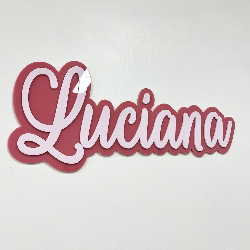 Personalized doble layer Acrylic Wall Name
