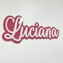 Personalized doble layer Acrylic Wall Name