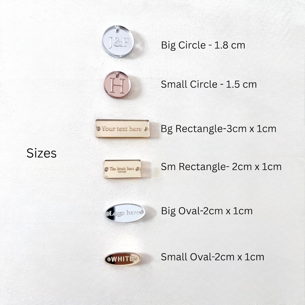 50 PCS-Custom Branding Acrylic Tags | Custom Small Business Tag