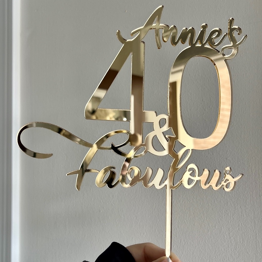 Personalized Acrylic Cake Topper