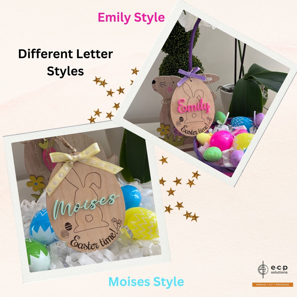 Easter Basket Tag | Bunny custom tag | Easter gift | Personalized Easter Tag | Easter Decor | Easter gift for kids | Custom Easter Name Tag