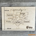 Custom mothers day gift-Wood and Engraved Family Tree Sign.