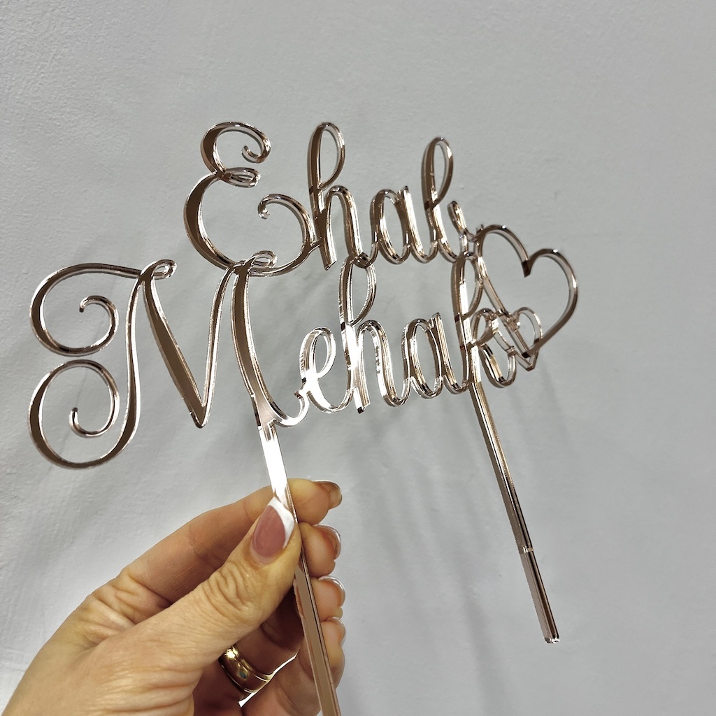 Personalized Acrylic Cake Topper