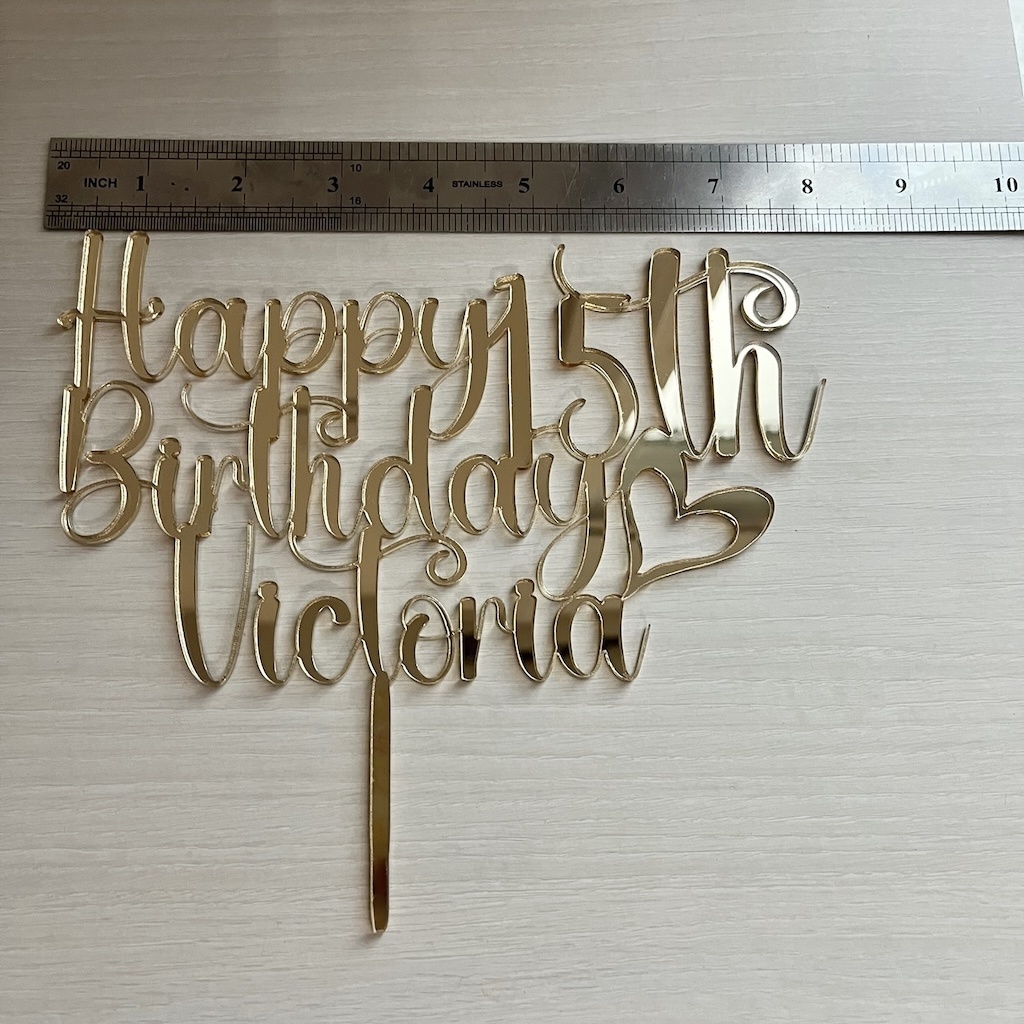 Acrylic Cake Topper Personalized | Custom Wedding, Birthday topper | Decor Birthday Party