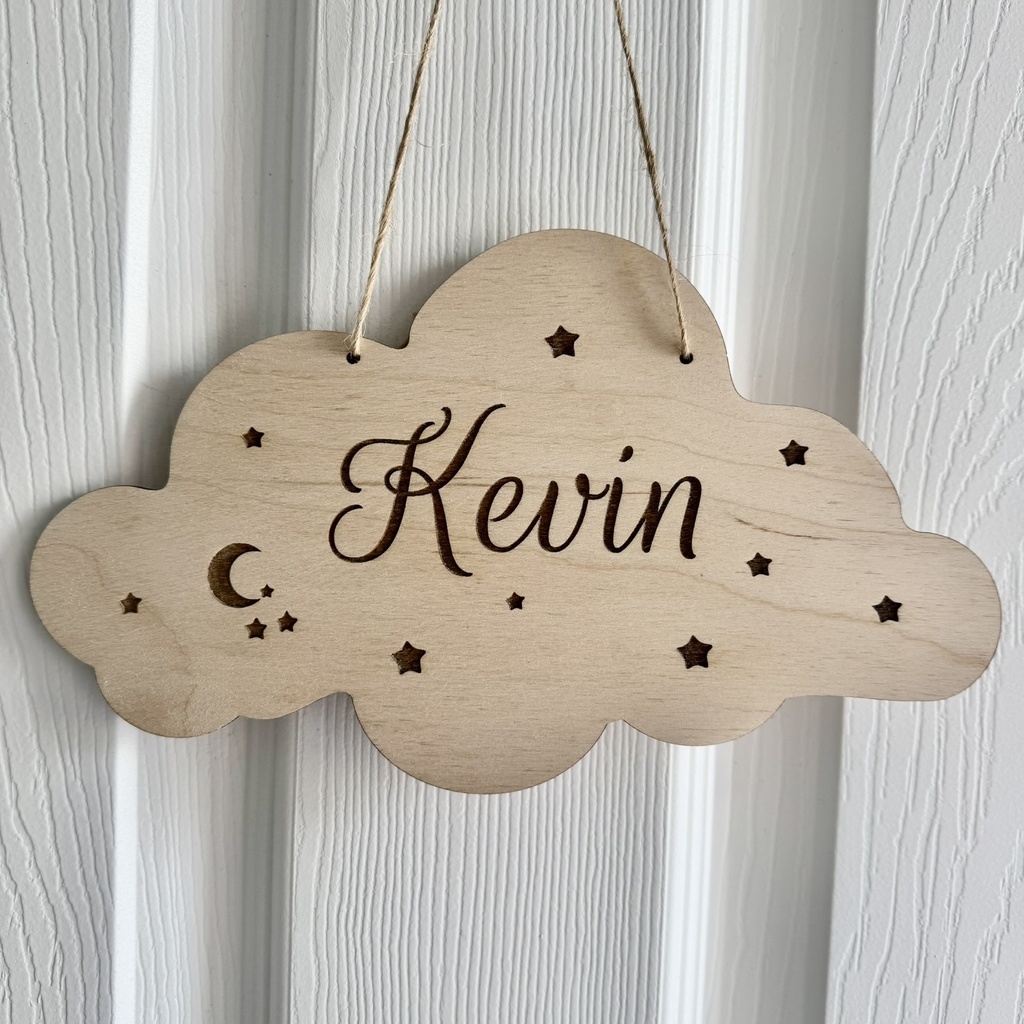 Personalized-Wooden and Engraved Baby Door sign