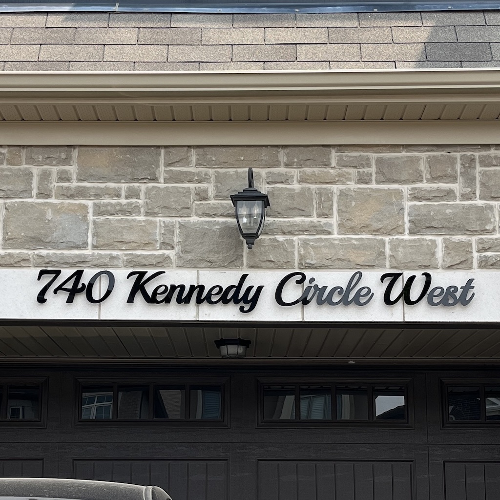 Custom acrylic address sign