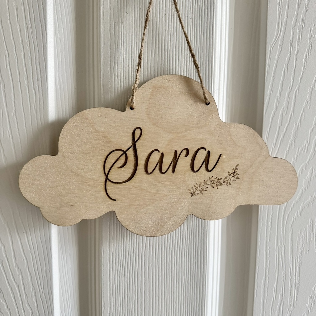 Personalized-Wooden and Engraved Baby Door sign