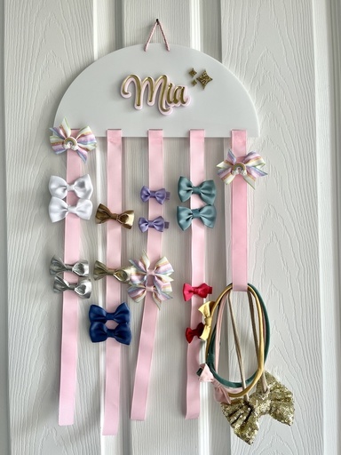 Acrylic Hair Bow Organized Personalized